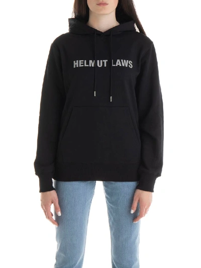 Shop Helmut Lang Logo Sweatshirt In Xnu Black Basalt