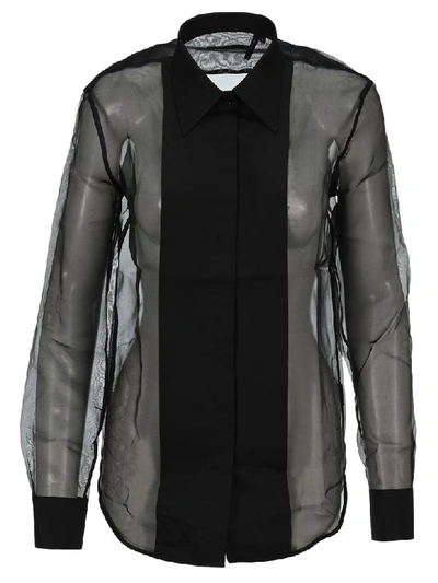 Shop Helmut Lang Sheer Shirt In Black