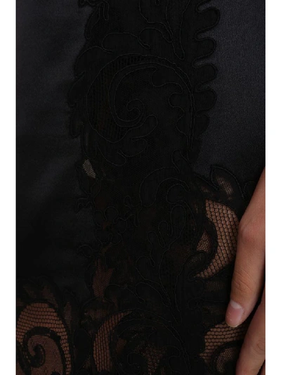 Shop Versace Skirt In Black Silk