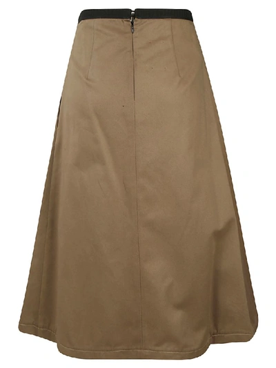 Shop Antonio Marras Rear Zipped Skirt In Mud