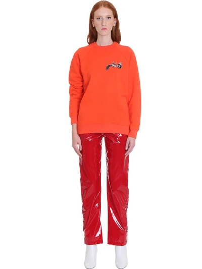 Shop Kirin Sweatshirt In Orange Cotton