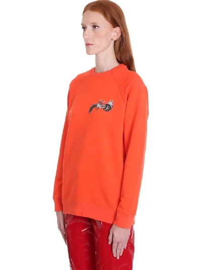 Shop Kirin Sweatshirt In Orange Cotton