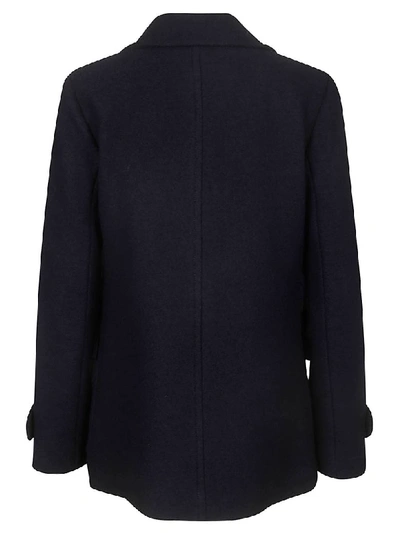 Shop Aspesi Double-breasted Jacket In Blue