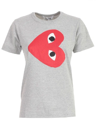 Shop Comme Des Garçons Play T-shirt S/s In Grey