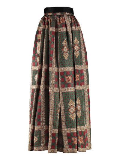 Shop Etro Printed Long Skirt In Multicolor