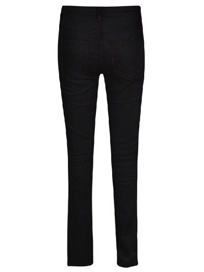 Shop Saint Laurent Semi-flared Leg Jeans In Used Black