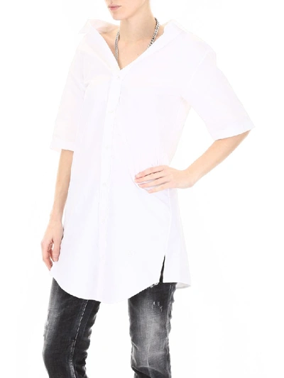Shop Alexander Wang Cotton Shirt With Chain In White (white)