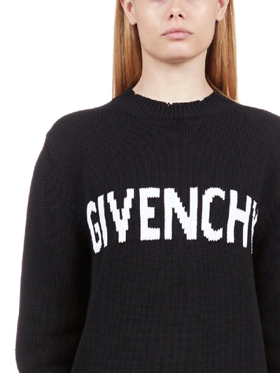 Shop Givenchy Sweater In Black White