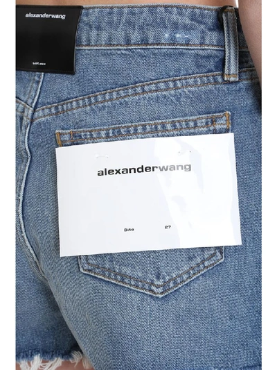 Shop Alexander Wang Bite Shorts In Cyan Denim