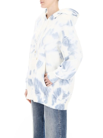 Shop Stella Mccartney Tie-dye Hoodie In Indigo Blue (white)