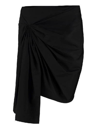 Shop Givenchy Draped Mini Skirt In Black