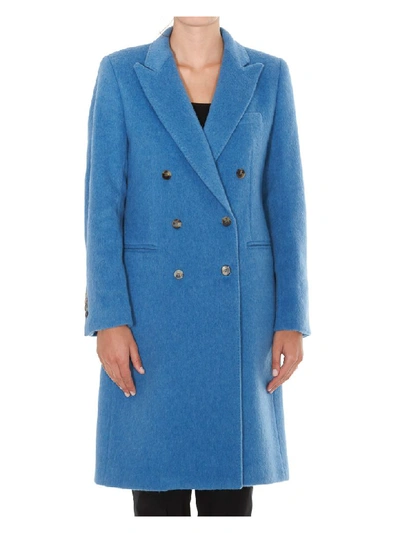 Shop Alberto Biani Coat In Blue