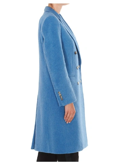 Shop Alberto Biani Coat In Blue