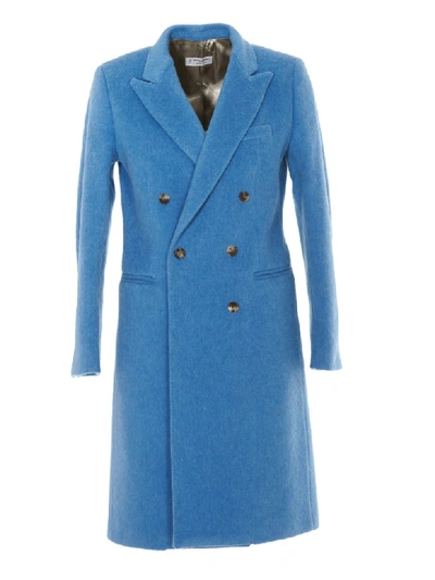 Shop Alberto Biani Coat In Blue