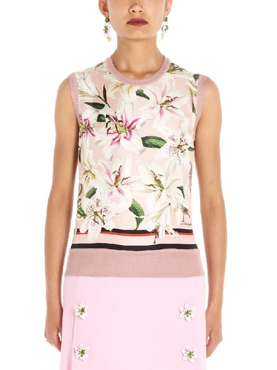 Shop Dolce & Gabbana Gigli Vest In Pink