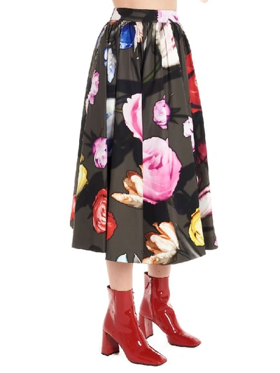 Shop Prada Beauty Flower Skirt In Multicolor