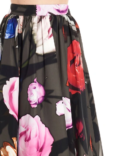 Shop Prada Beauty Flower Skirt In Multicolor