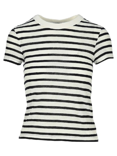 Shop Alexander Wang T T By Alexander Wang Striped T-shirt In Ivory Blue