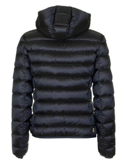 Shop Colmar Place Short Down Jacket With Hood In Blue