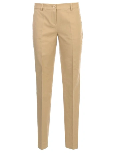 Shop Michael Michael Kors Miranda Pants Cotton In Khaki