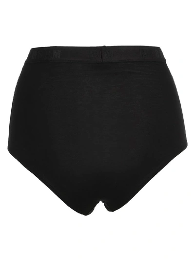 Shop Msgm High Waist Brief In Black