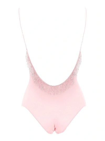 Shop Oseree Swimsuit With Beads In Pink (pink)