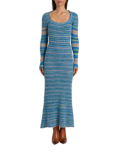 Shop Jacquemus La Robe Perou Long Dress In Azzurro