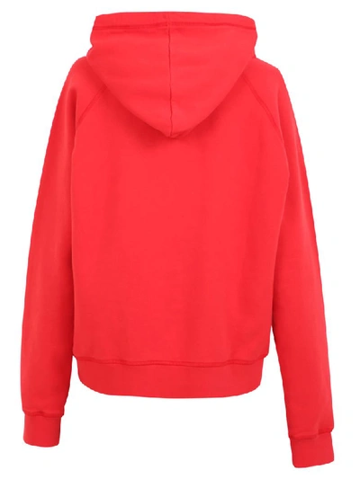 Shop Dsquared2 Printed Hoodie In Red