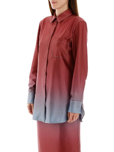 Shop Sies Marjan Degrade Sander Shirt In Light Blue Dark Red (red)