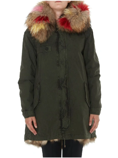 Shop Mr & Mrs Italy A-line Parka In Green