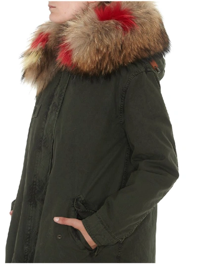 Shop Mr & Mrs Italy A-line Parka In Green