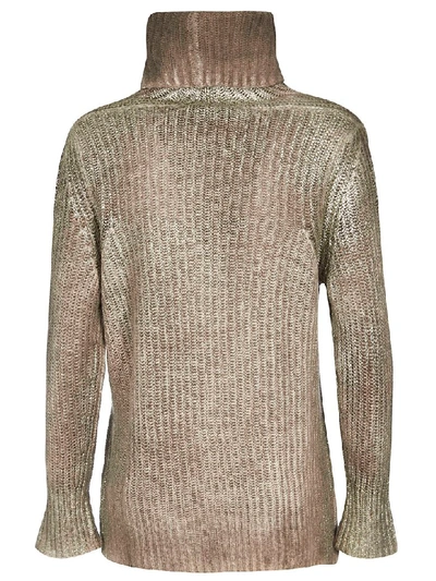 Shop Avant Toi High Neck Sweater In Taupe