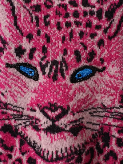 Shop Alberta Ferretti Cheetah Print Sweater In Pink/multicolor