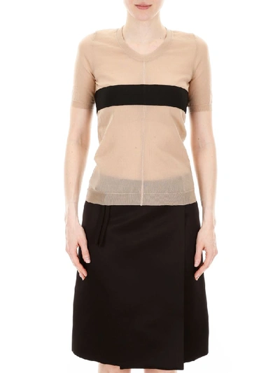 Shop N°21 Knit Top With Band In Nude (beige)