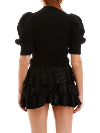 Shop Wandering Short-sleeved Knit Top In Black (black)