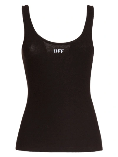 Shop Off-white Logo Top In Nero