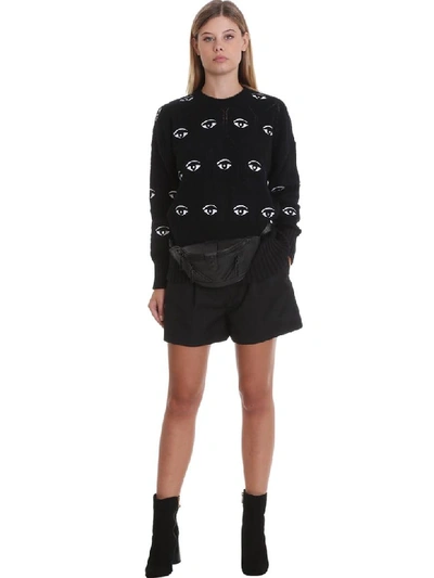 Shop Kenzo Shorts In Black Wool