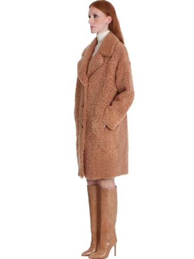 Shop Drome Coat In Rose-pink Leather