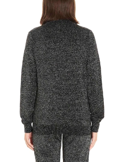 Shop Markus Lupfer Tracy Sequin Lara Lip Lurex Sweatshirt In Black