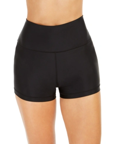 Shop Calvin Klein Boyshort Swim Bottoms Women's Swimsuit In Black