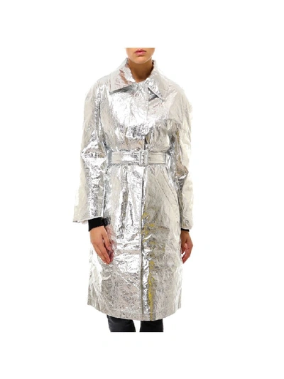 Shop Ienki Ienki Coat In Silver