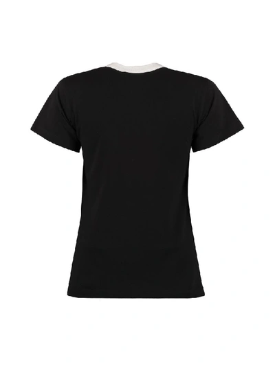 Shop Lanvin Printed Cotton T-shirt In Black