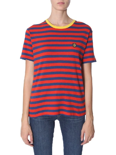 Shop Ps By Paul Smith Striped T-shirt In Rosso