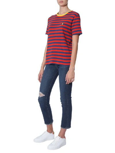 Shop Ps By Paul Smith Striped T-shirt In Rosso