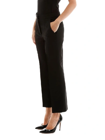 Shop Stella Mccartney Tartan Wide-leg Trousers In Black (black)