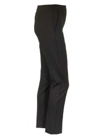 Shop Max Mara Pegno Viscose Jersey Trousers In Black