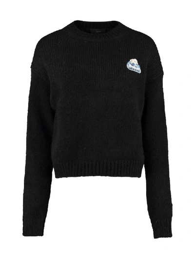 Shop Alanui Global Warming Alpaca Blend Sweater In Black