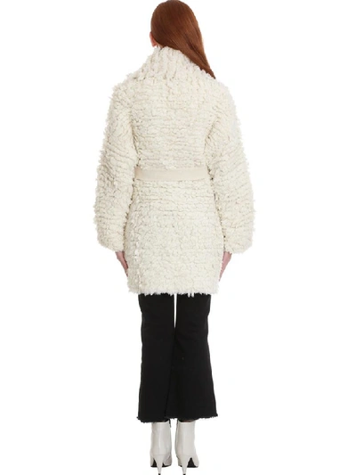 Shop Alanui Coat In White Wool