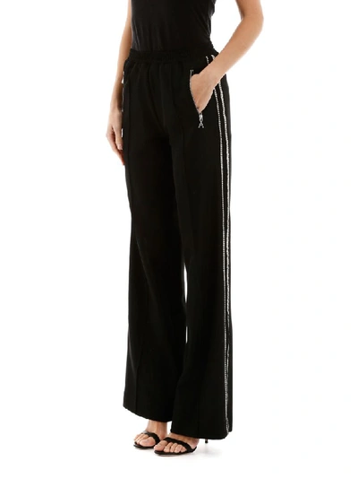 Shop Area Crystal-embellished Trousers In Black (black)