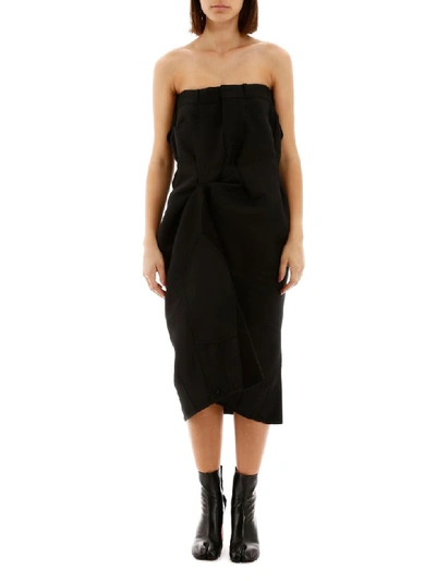 Shop Maison Margiela Bustier Dress In Black (black)